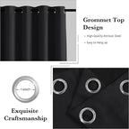 RYB HOME Black 100% Blackout Curtains - Image 5