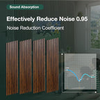 Yuzzy 4 Pack Wood Panels for Wall, 94.5" x 11" Acoustic Wood Slat Wall Panel - Image 3