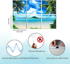 YPY Acoustic Panels Soundproof Wall Panels: Sound Absorbing Wall Art, 6 Pack - Image 6