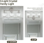 Crystal Bathroom Light Fixtures, Bathroom Lighting Fixtures Over Mirror - Image 5