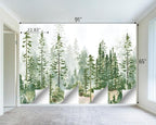 Boys or Girls Cartoon Pine Tree Forest wallpeper Nursery Kids Bedroom wall Mural - Image 4
