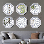 ZOLAPI 2 PCS Octagon Wall-Mounted Mirrors, Vintage Farmhouse Mirror - Image 6