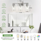 MOKATNG 3-Light Bathroom Light Fixtures, Vanity Light - Image 5