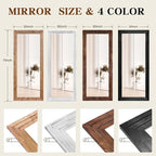 Full Length Mirror 71"x30" Solid Wood Frame Floor Large Mirror - Image 3
