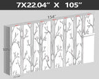 XMPMBM-Hand-Painted Cartoon Grey Tree Fabric Wallpaper Nursery Room Kids - Image 4