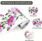 Pink Floral Wallpaper Border 196x4 Inch Peel and Stick Wall Border Self - Image 9