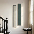 Long Narrow Framed Neutral Abstract Vertical Wall Art Set, 2 Piece Modern - Image 2