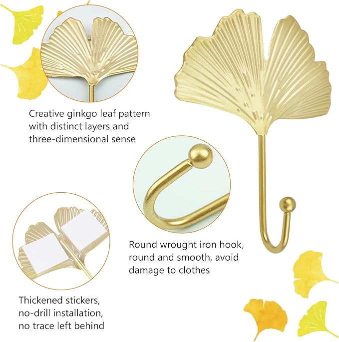 MOROBOR Self-Adhesive Leaves Iron Hook - Image 4