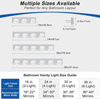 IZORRO LED Modern Bathroom Lights Fixtures, Chrome Acrylic Wall Lighting - Image 3