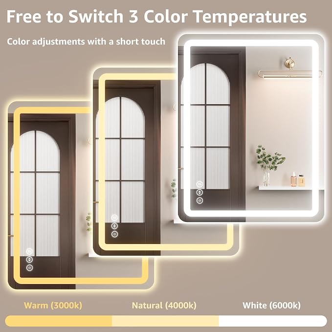 40" x 30" Led Bathroom Mirror - Image 6