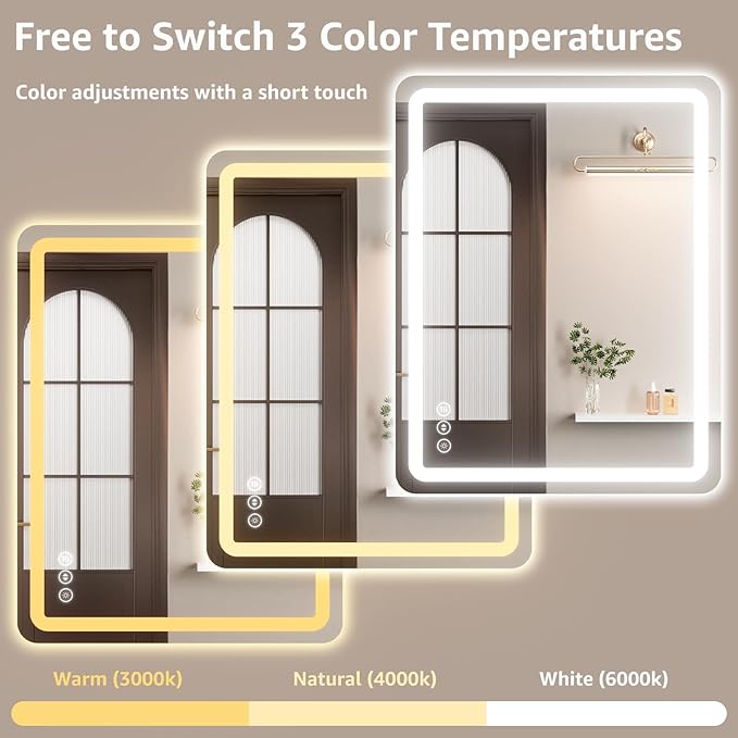 55" x 36" Led Bathroom Mirror - Image 6