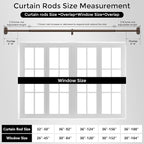 2 Pack Curtain Rods 36-120 Inch, Bronze Wrap Around Blackout Curtain Rods - Image 8