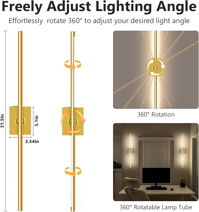 Eneru Battery Operated Wall Sconce Lights - 10000mAh Rechargeable Wireless Wall - Image 7