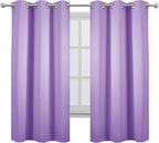 LEMOMO Lavender Blackout Curtains 42 x 63 Inch Length/Set of 2 Curtain - Image 2