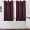 LEMOMO Burgundy Blackout Curtains 38 x 54 Inch Length/Set of 2 Curtain by Lemomo