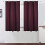 LEMOMO Burgundy Blackout Curtains 38 x 54 Inch Length/Set of 2 Curtain by Lemomo