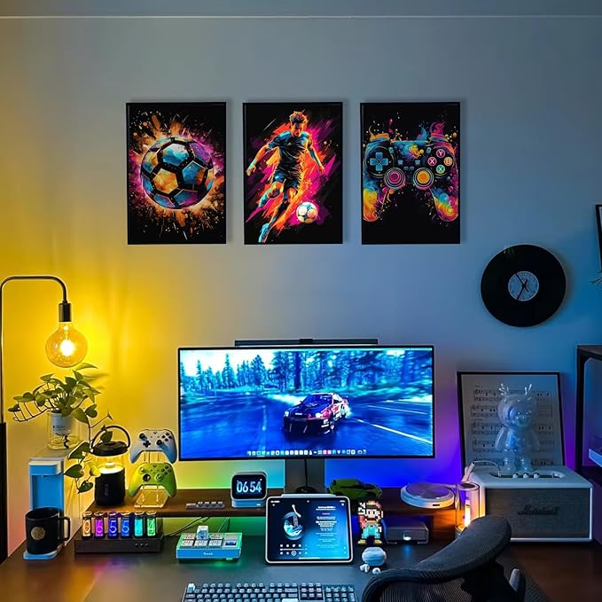 BGFCE Canvas Wall Art Poster Decor, Paintings Art Game Controller Color Splash - Image 5