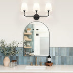 MOKATNG Bathroom Light Fixtures, 3-Light Matte Black Vanity Lights, Bathroom - Image 5