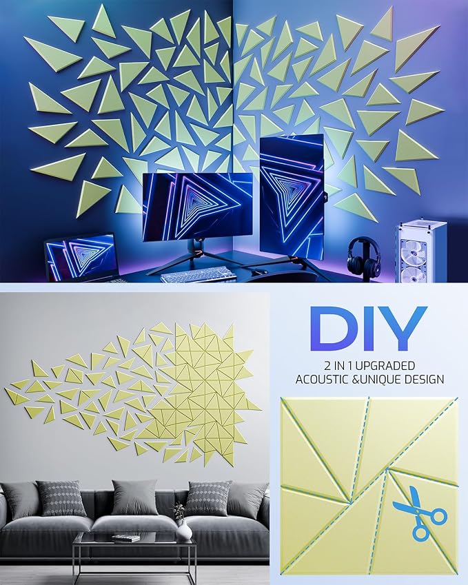 22 Pack Acoustic Panels, Sound Proof Foam Panels - Image 5