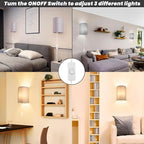 Wall Sconces Set of 2, Plug in Wall Sconces - Image 5