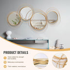 Large Decorative Wall Mirror, Modern Gold Wall Art Mirrors - Image 6