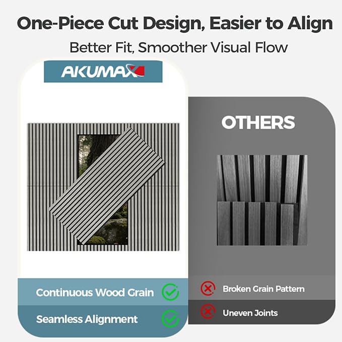 AKUMAX 4 Pack Acoustic Panels, Wood Slat - Image 6