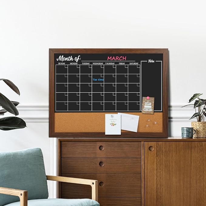 4 THOUGHT Chalkboard Calendar Corkboard Combo - Image 8