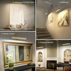 Afyuol Picture Lights for Wall, Brushed Gold Battery Operated Picture Light - Image 9