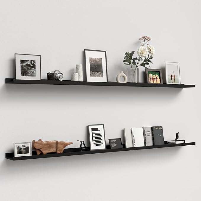 Boswillon 70.9 Inches Long Floating Shelves, 2 Set Modern Wall Shelf by Boswillon