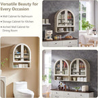 IFGET Bathroom Arched Wall Cabinet, 23.6'' Wide Medicine Cabinet - Image 5