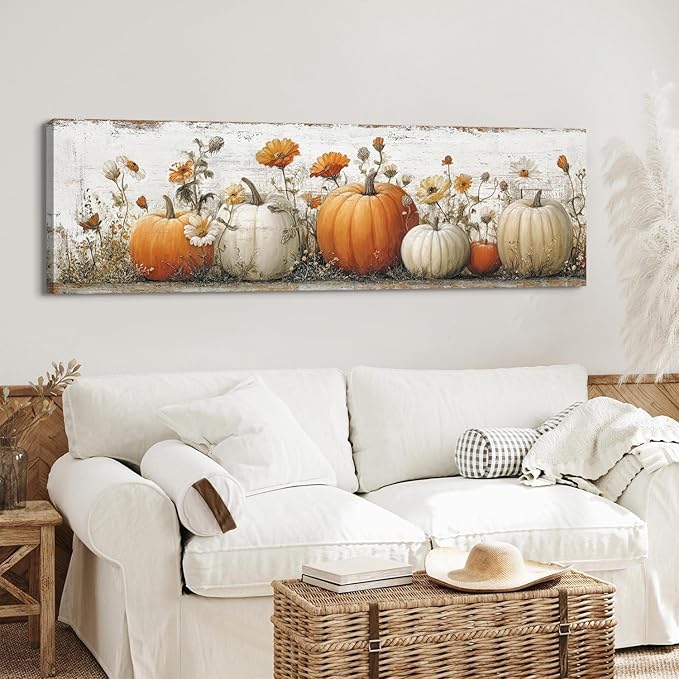 Large Pumpkin Wall Art Fall Wall Decor Farmhouse Kitchen Pictures Wall Decor - Image 5