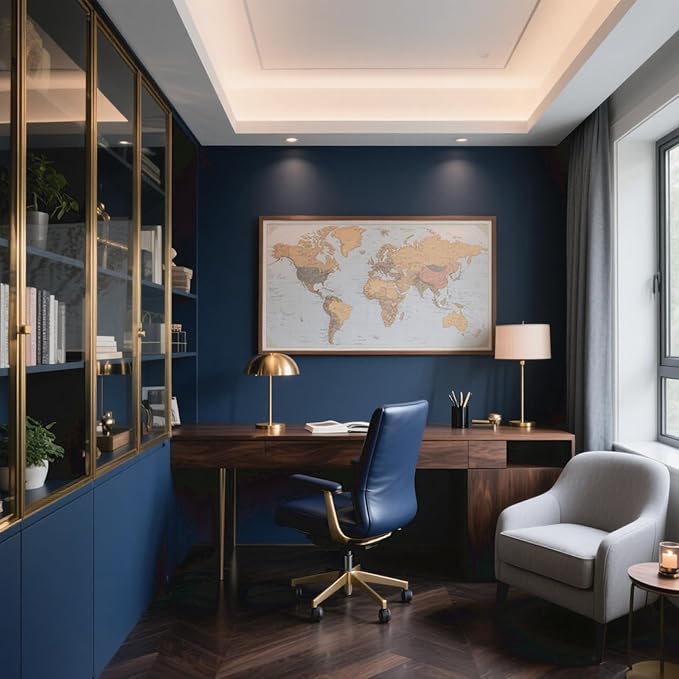 Yancorp 24"x394"/32.8' Matte Gray Blue Peel and Stick Wallpaper Removable - Image 5