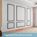 Art3d Pre-Cut Wall Molding Set of 6 pcs, Ready-to-Assemble Wainscoting Panels - Image 4