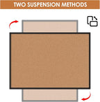 Cork Board Bulletin Board 48" x 36", Office Board - Image 4