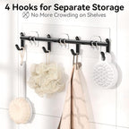 YASONIC Shower Caddy Adhesive, 100% Rustproof Shower Organizer - Image 5