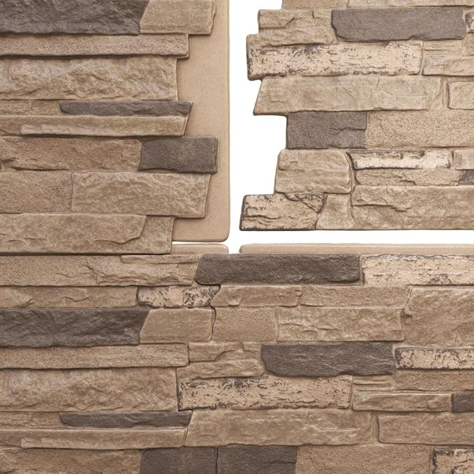 Ekena Millwork 49"W x 25 1/2"H x 1 1/4"D Acadia Ledge Stacked Stone, StoneWall - Image 5