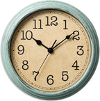 Wall Clock, 9 Inch Silent Wall Clocks Battery Operated, Decorative Clocks by HYLANDA