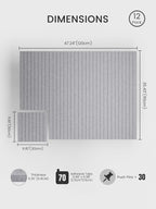 Bumusty Large Cork Board Alternative-48 x 36" Felt Bulletin Board Tiles - Image 2