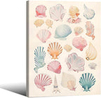Pink Seashell Posters Coastal Cowgirl Canvas Wall Art Beach House Starfish by Unknown