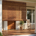 Outdoor Bamboo Roller Blinds 72 84 108 64 48 36" W, Natural Reed Patio Shades - Image 3