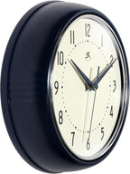 Infinity Instruments Retro 9.5 Inch Round Indoor Wall Clock - Image 3