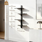 Afuly Black Floating Shelves for Wall Display Shelf Unit Modern Decorative - Image 3