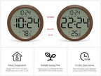 Digital Wall Clock with Date, Indoor Temperature, Battery-Operated Digital Clock - Image 5