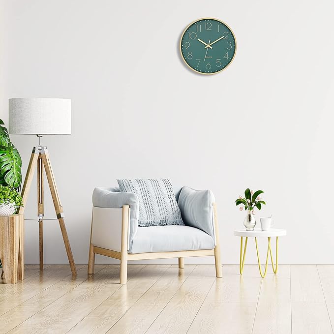 Foxtop Modern Wall Clock 12 Inch Silent Non Ticking Battery Operated Round - Image 4