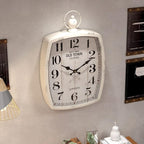 Menterry Large Retro Rectangle Wall Clock, Battery Operated Silent Decor Wall - Image 4