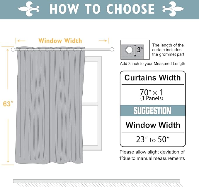 ChrisDowa Blackout Curtains 70 inches Wide - Image 6