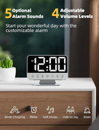 Odokee Digital Alarm Clocks for Bedrooms: Large Bold Number 5 Brightness Dimmer - Image 3