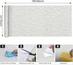 Grasscloth Peel and Stick Wallpaper, Waterproof Self Adhesive Removable Vinyl - Image 3