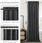 NICETOWN Grey Luxury Velvet Curtain Panels 96 inches Long 2 Panels, Home - Image 5