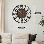 Maxstar Round Wall Clock for Living Room Decor Battery Operated Non Ticking - Image 2